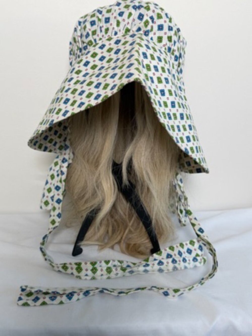 Vintage Little Town on the Prairie Cotton Floral Bonnet Hat Cottagecore - Picture 4 of 9